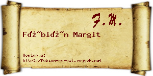 Fábián Margit névjegykártya