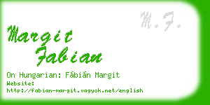 margit fabian business card