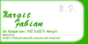 margit fabian business card